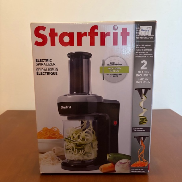 Starfrit Other - Electric Spiralizer in Black - 2-Blade Vegetable Slicer
